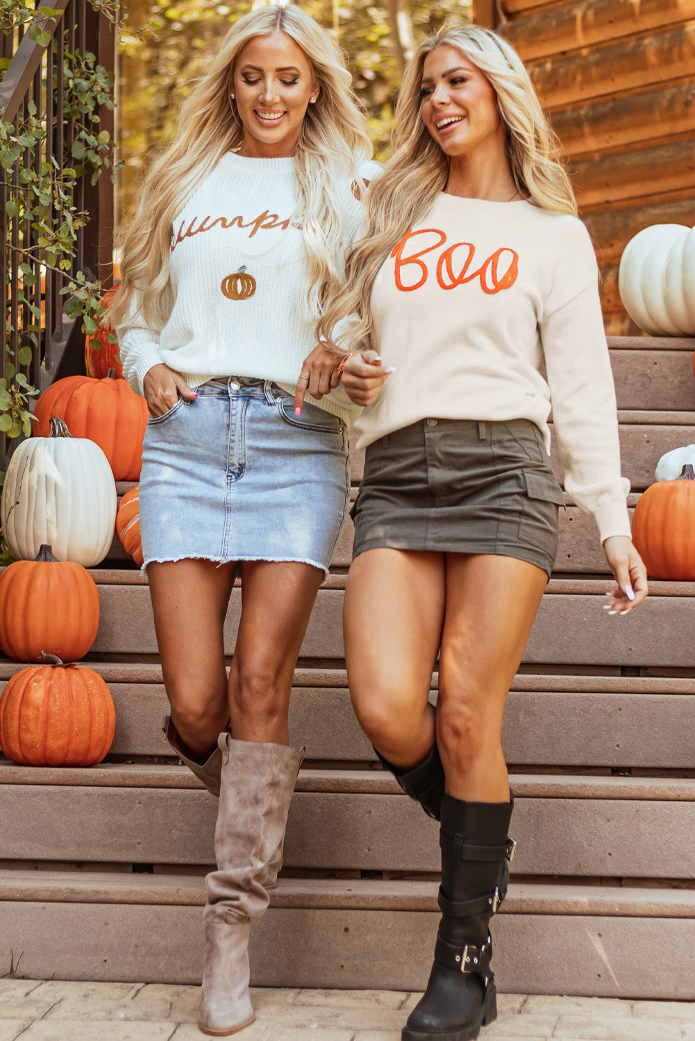 Apricot boo strickmuster gerippter rand drop shoulder pullover