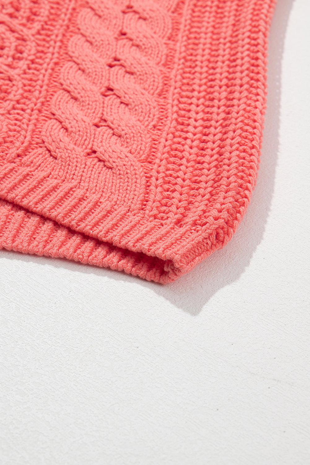 Gold flame cable knit v neck kontrast pullover mit kapuze und kordelzug