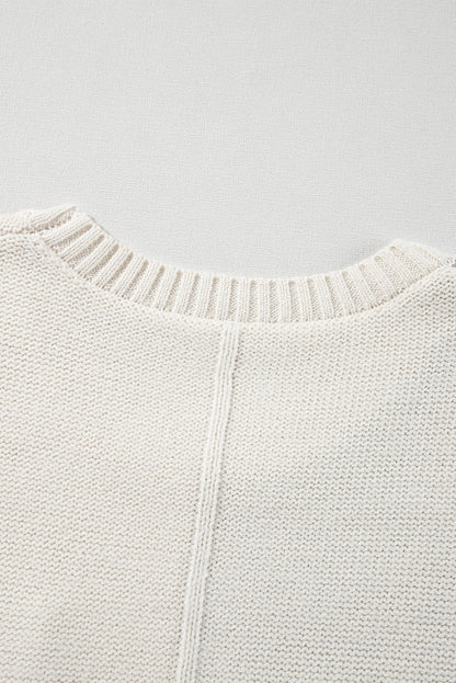 Gold flame colorblock pullover mit aufgesetzten taschen und schultertaschen