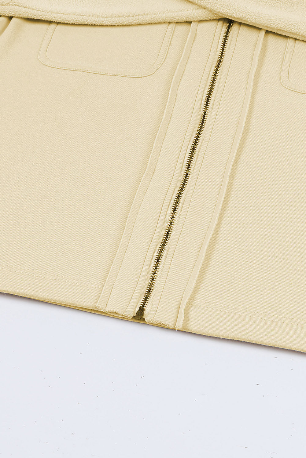 Apricot klappentasche kapuze mit kordelzug zip up jacke