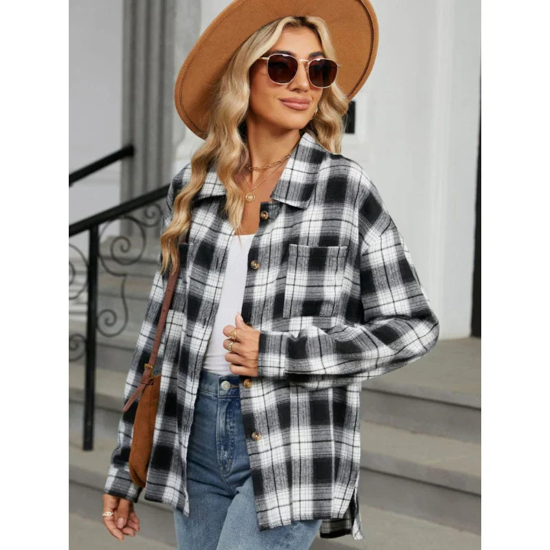 Milano damen karo bluse aus hochwertiger baumwolle