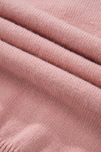 Sepia rose strukturierte strickjacke mit perlen und knopfleiste