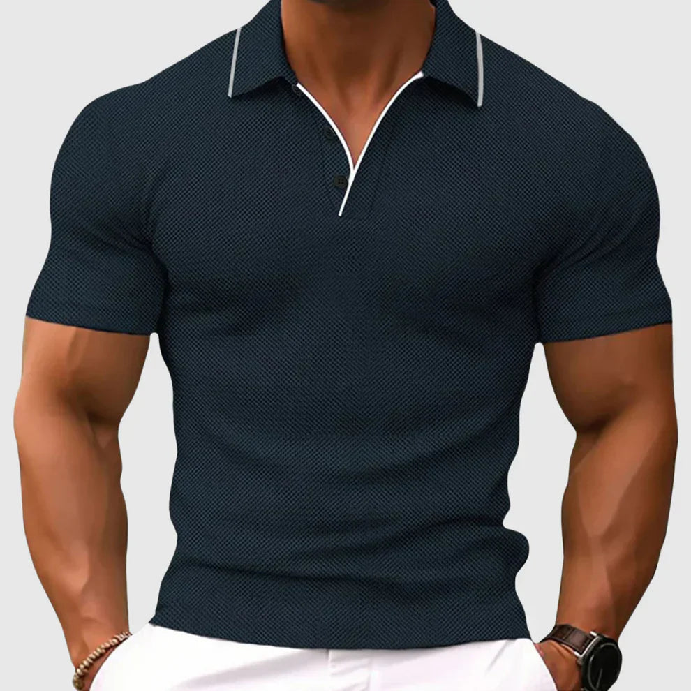 Jaren lässiges, schmal geschnittenes poloshirt – herren