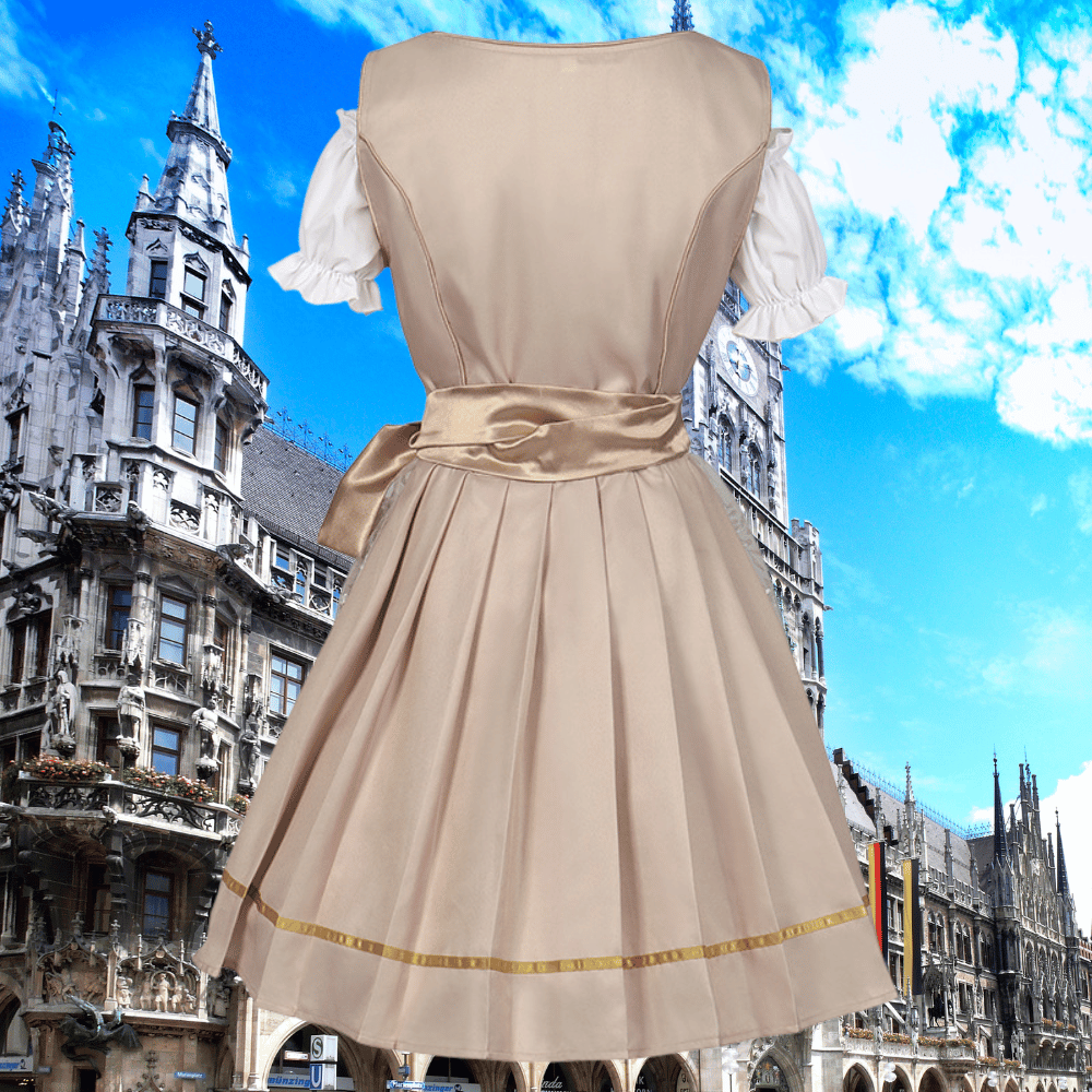 Rivara | Dirndlkleid mit bestickter Schürze und schimmernder Optik für Frauen