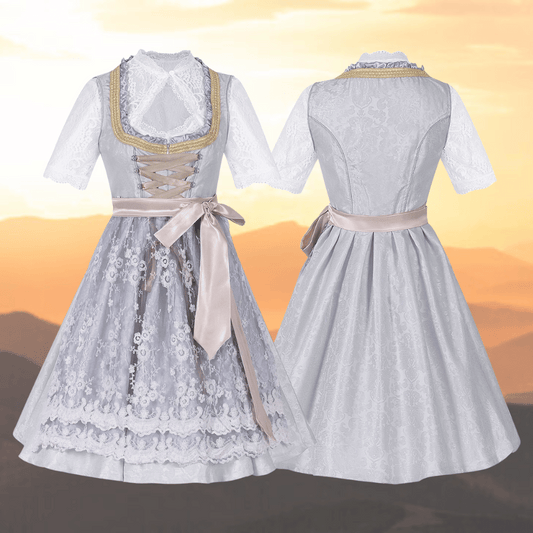 Lunora | Dirndlkleid mit Spitzenüberrock und Zierborte für Frauen