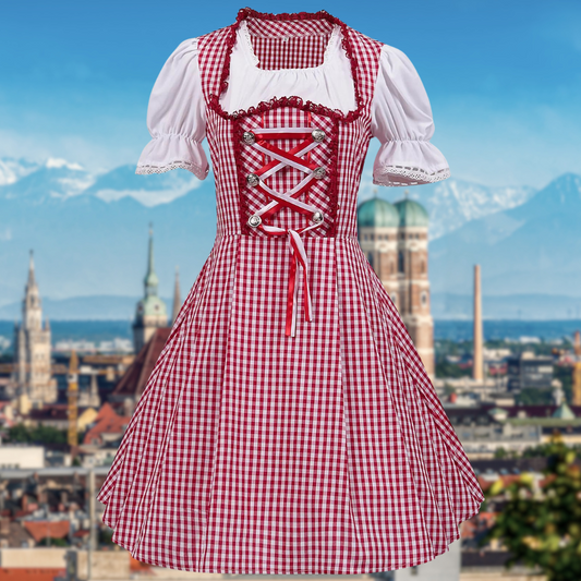 Marora | Dirndlkleid mit Karo-Design und Schnürmieder für Frauen