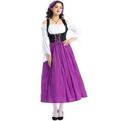 Julianna | lang dirndl mit schnürmieder und farbvielfalt für frauen