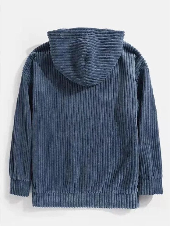 Jare - hochwertige cord-kapuzenjacke für herren