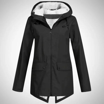 Lucy damen-regenmantel mit fleece-futter