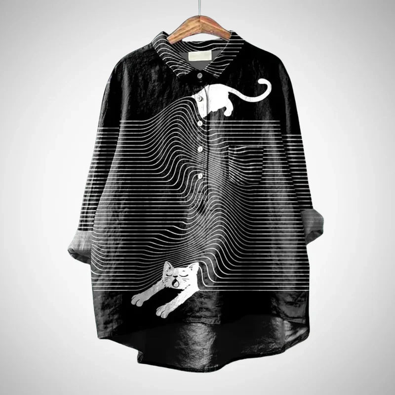 Dariana trendiges print-shirt für damen