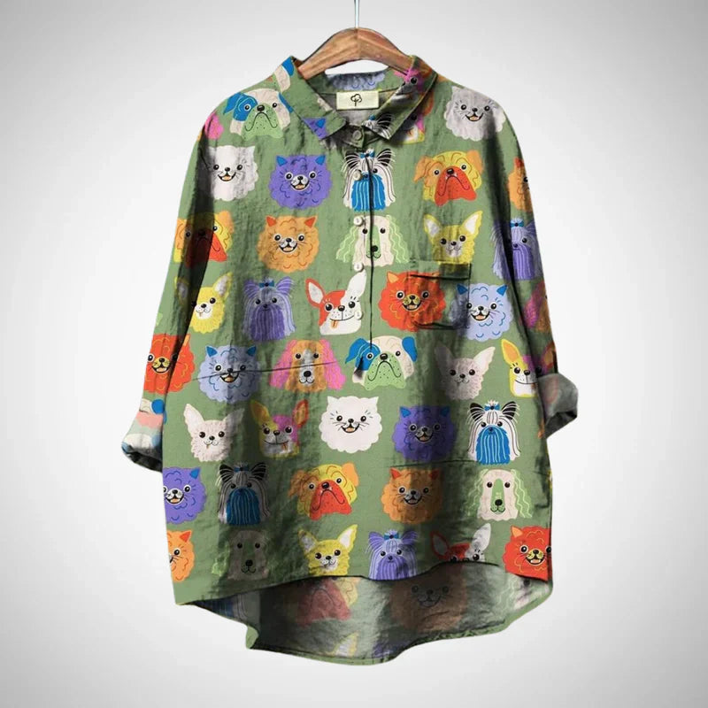 Dariana trendiges print-shirt für damen