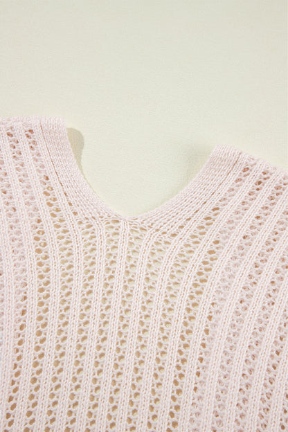 Jet stream gehäkelte drop shoulder strickjacke mit offener front