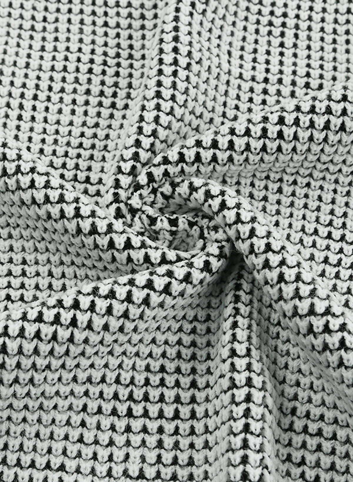 Graue karierte strickjacke mit offener vorderseite