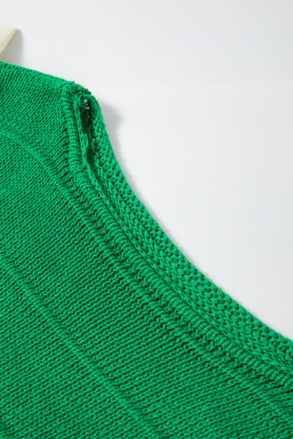 Hellgrüne schleife knoten ausschnitt rundhalsausschnitt loser pullover