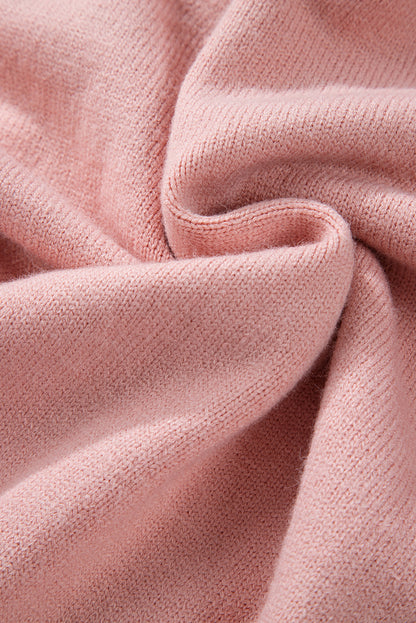 Sepia rose strukturierte strickjacke mit perlen und knopfleiste