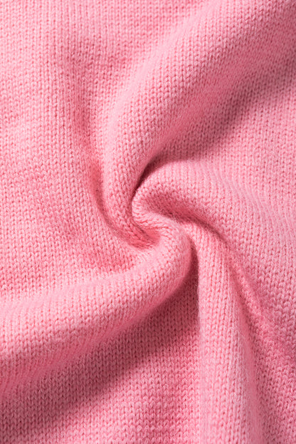 Bonbon mom tinsel front short sleeve pullover