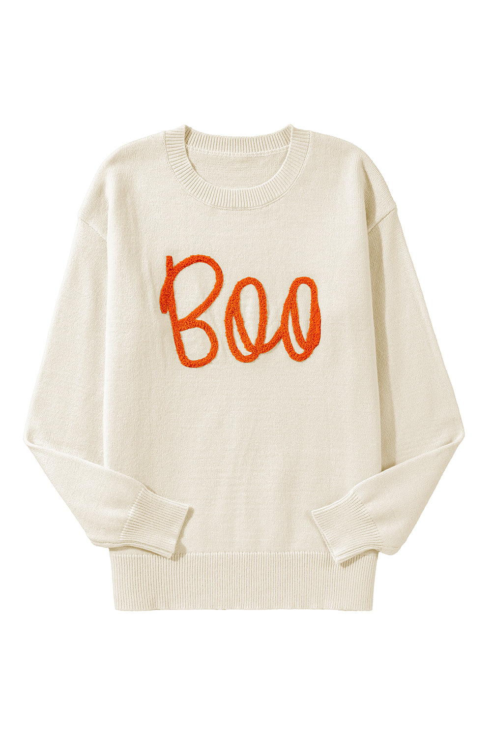 Apricot boo strickmuster gerippter rand drop shoulder pullover