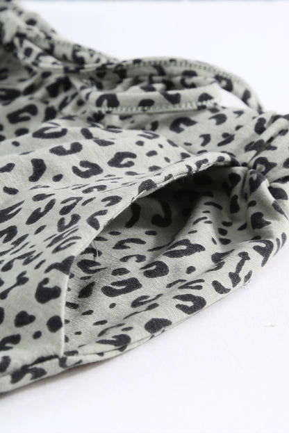 Khaki breezy leopard jogginghose