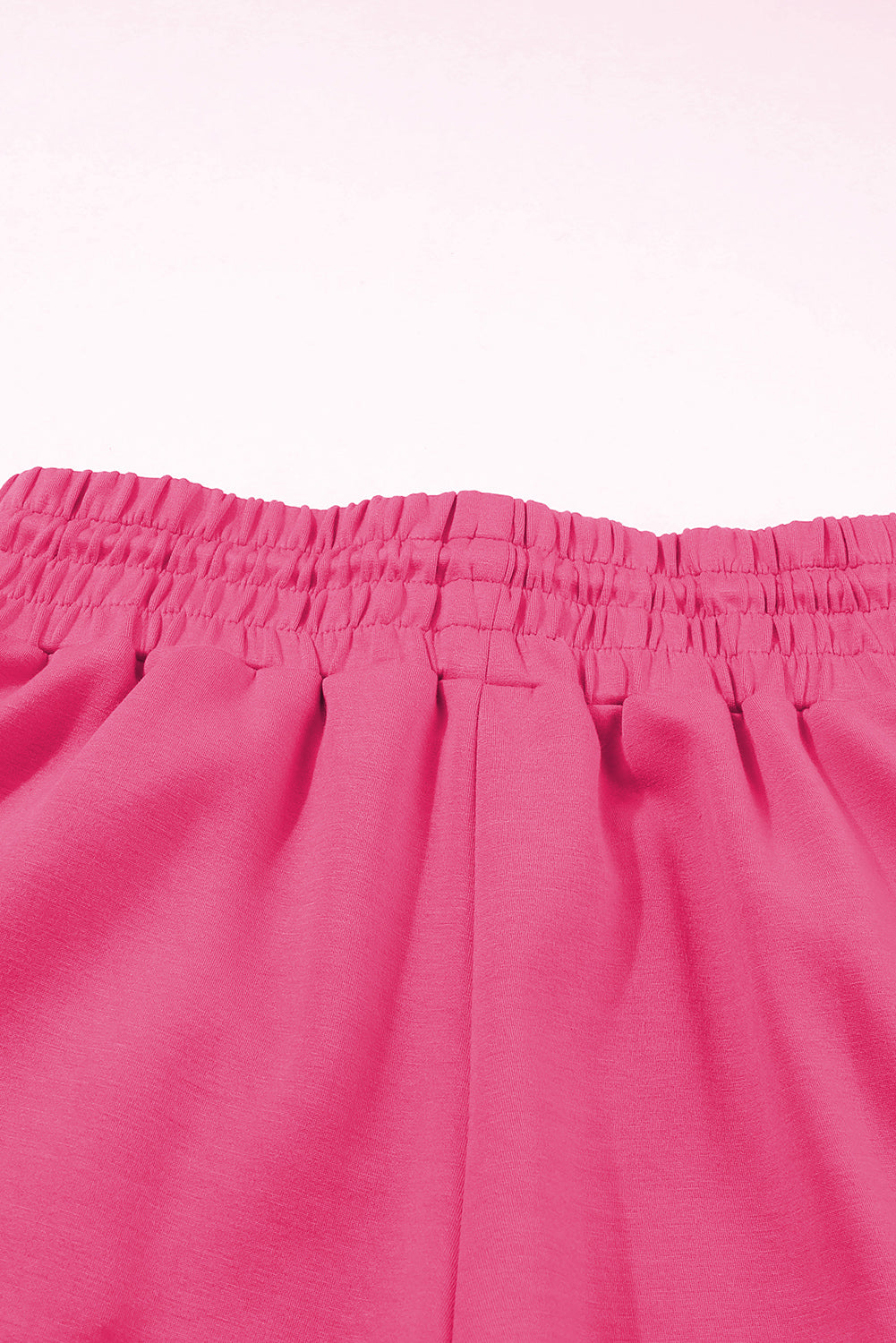 Rose rot frottee strick kordelzug gesmokte taille weites bein sweatpants