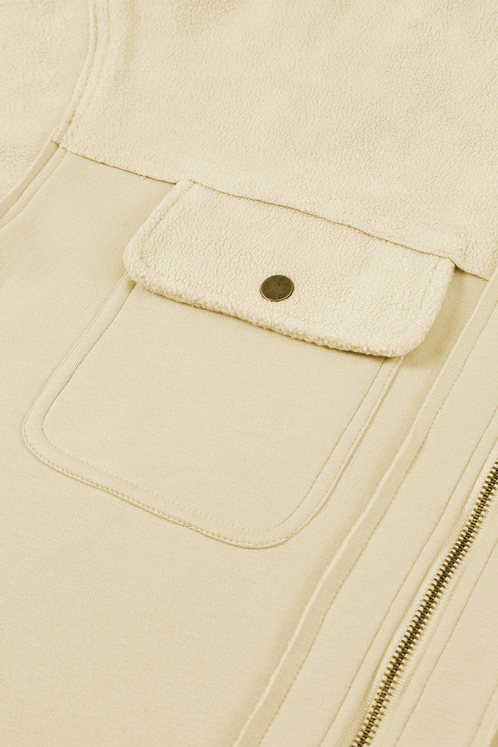 Apricot klappentasche kapuze mit kordelzug zip up jacke