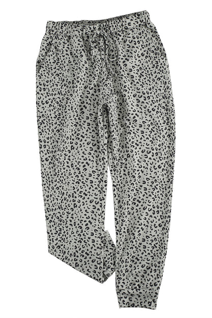 Khaki breezy leopard jogginghose