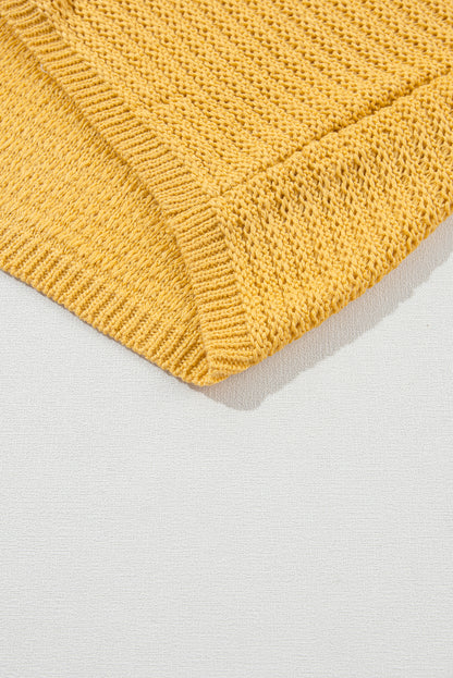 Ginger solid locker gestrickter pullover mit kurzen dolman-ärmeln