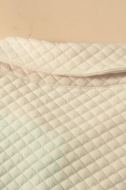 Grüne farbe block patchwork klappe tasche gesteppt jacke