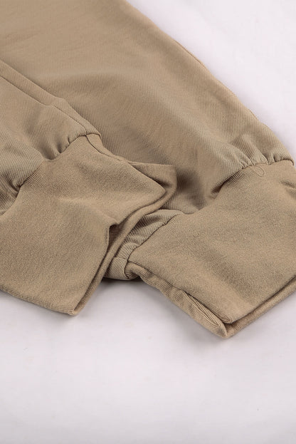 Khaki pocketed casual jogger