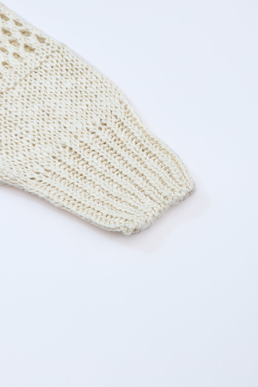 Apricot lässige strickjacke mit dolman-ärmeln und hohlsaum