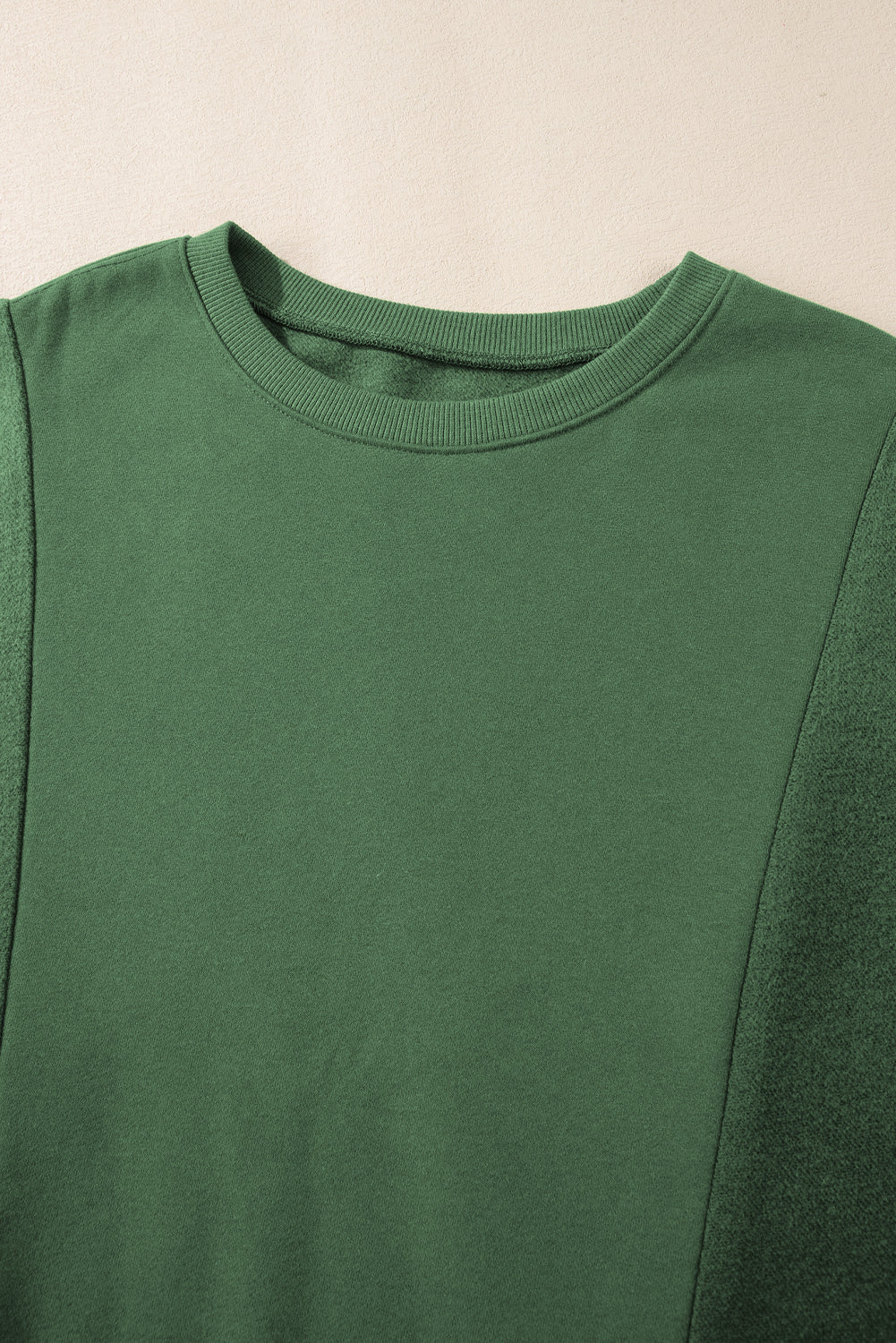 Grünes Sweatshirt Damen in Übergröße mit Rundhalsausschnitt Damen