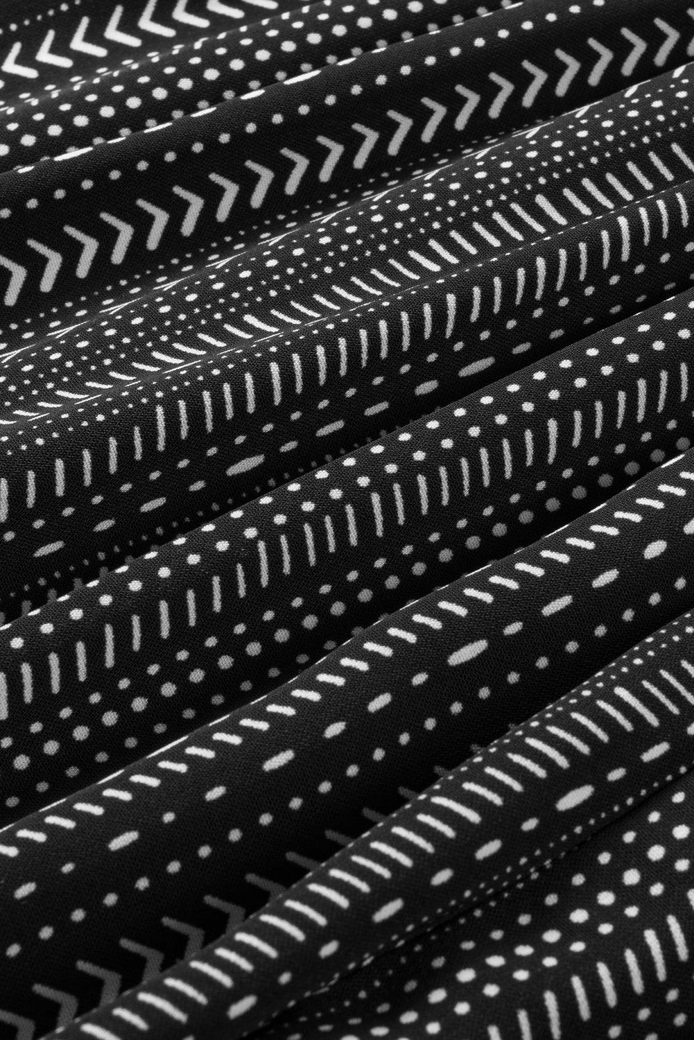 Schwarz bedruckt gestreift bedruckt schlitz weites bein hohe taille hose