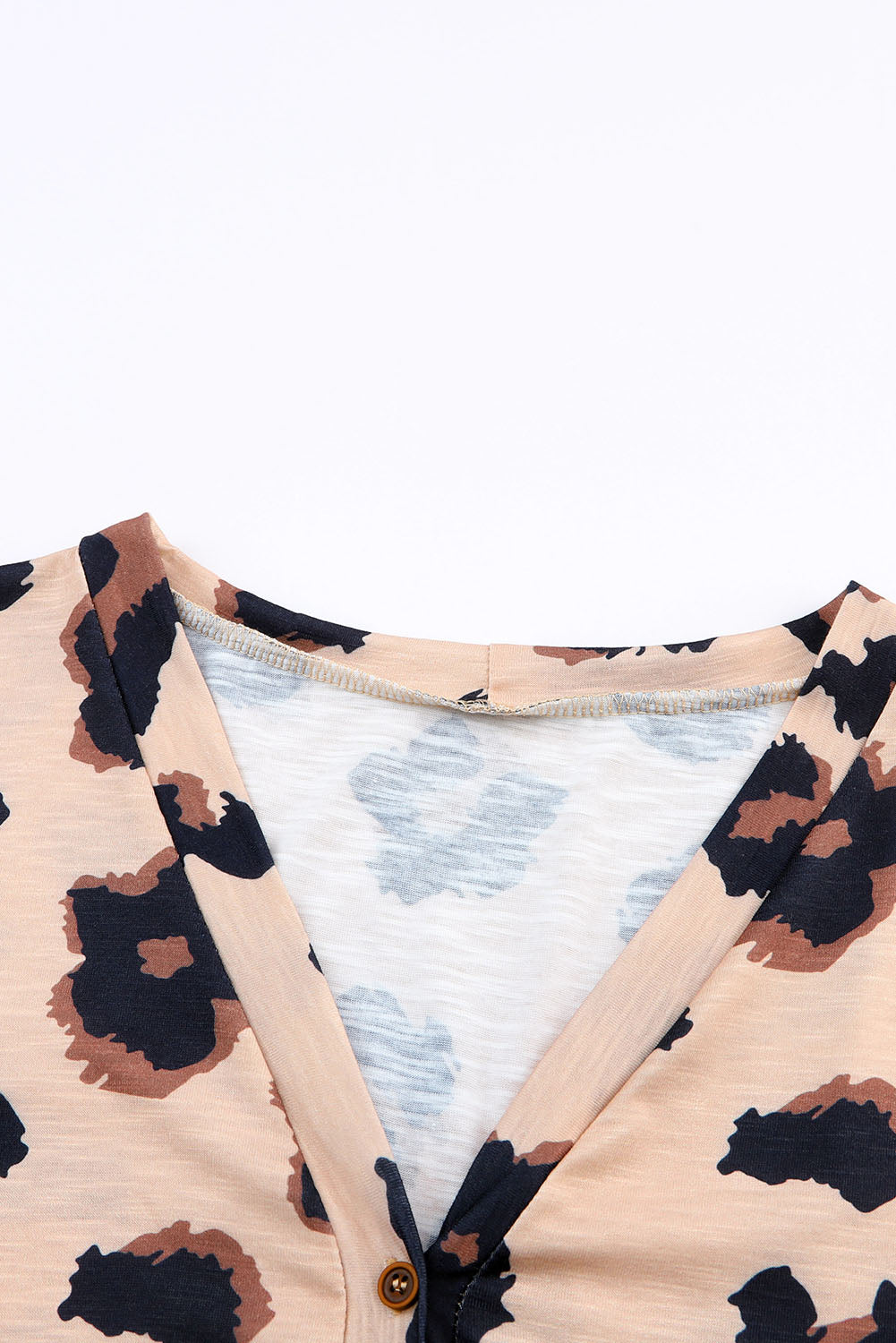 Leopardenmuster cardigan mit offener vorderseite