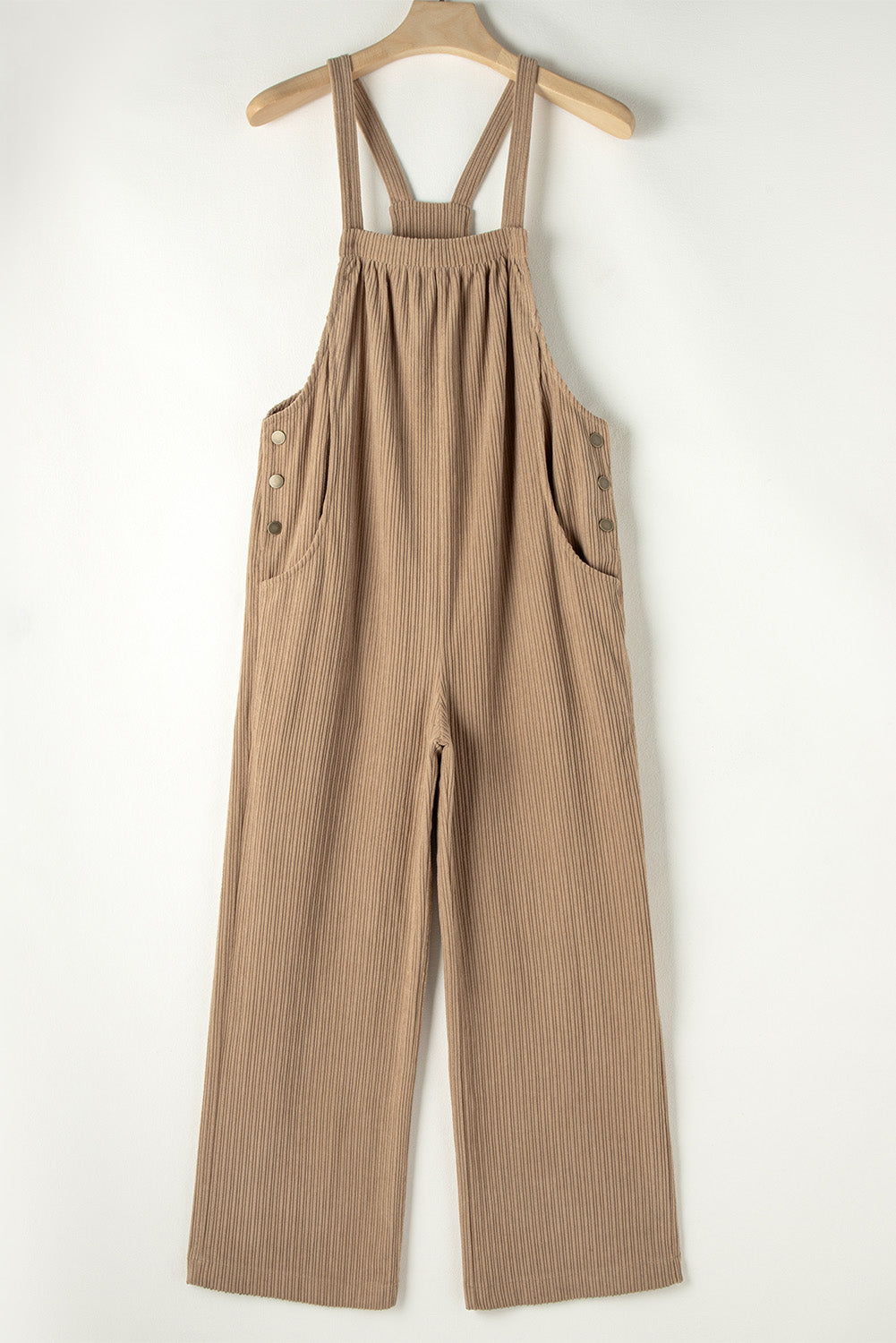 Grauer morn solid pocketed loose fit cord overall