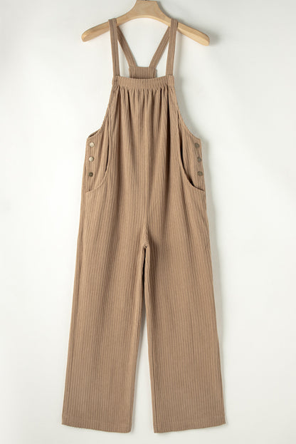 Grauer morn solid pocketed loose fit cord overall