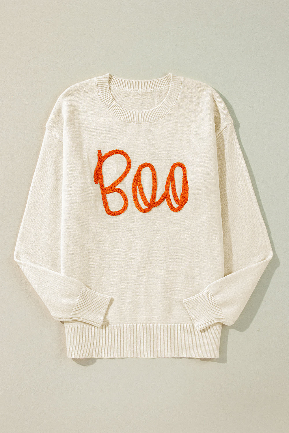 Apricot boo strickmuster gerippter rand drop shoulder pullover