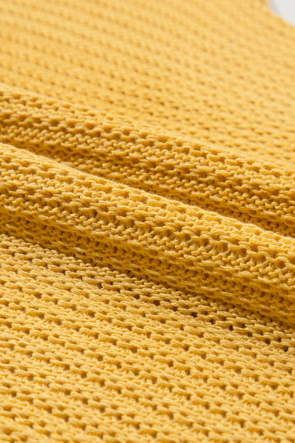Ginger solid locker gestrickter pullover mit kurzen dolman-ärmeln
