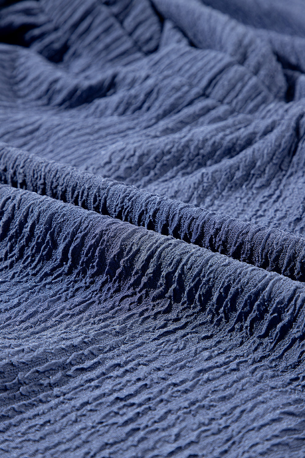 Bluing knot zurück hohen hals crinkle strukturierte romper