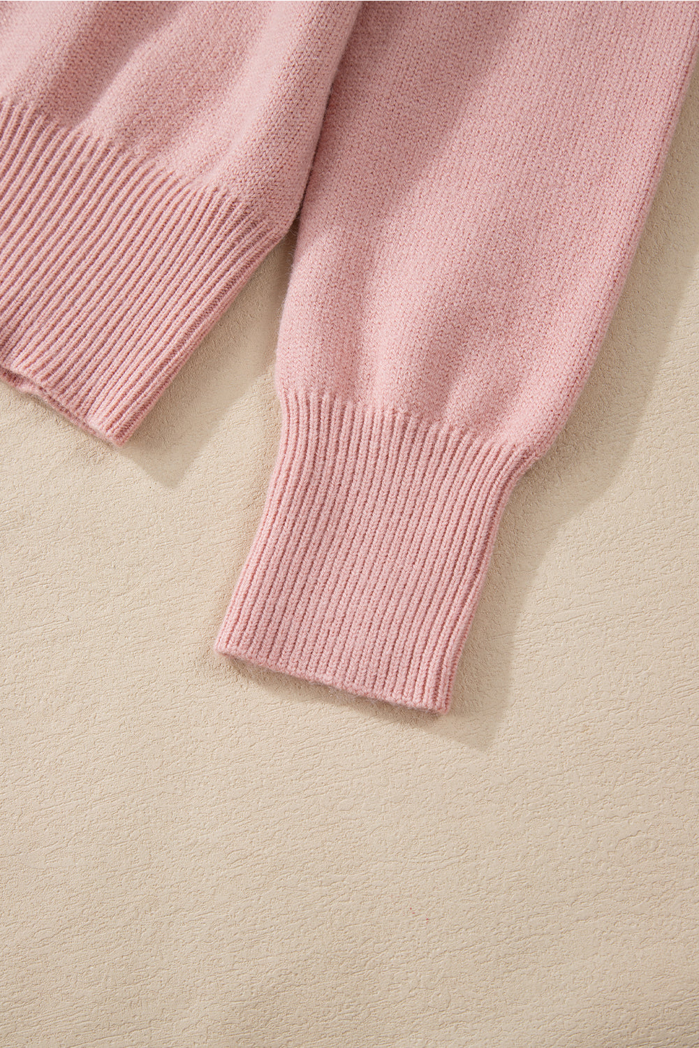 Sepia rose strukturierte strickjacke mit perlen und knopfleiste
