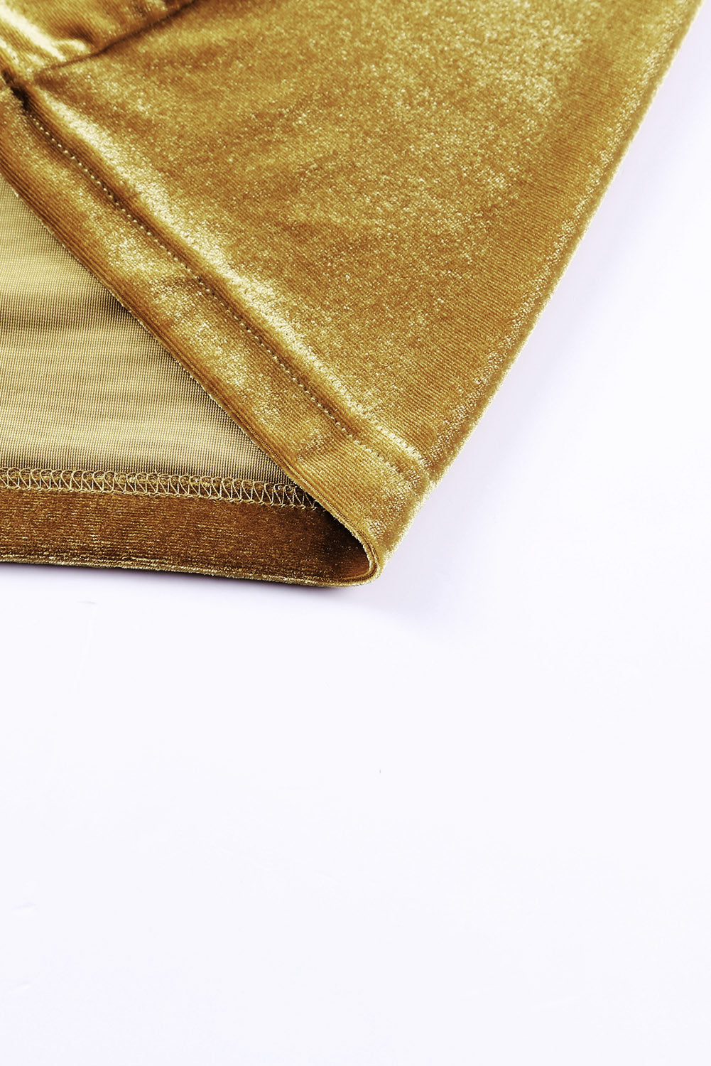 Gelber samt open front pocketed long duster