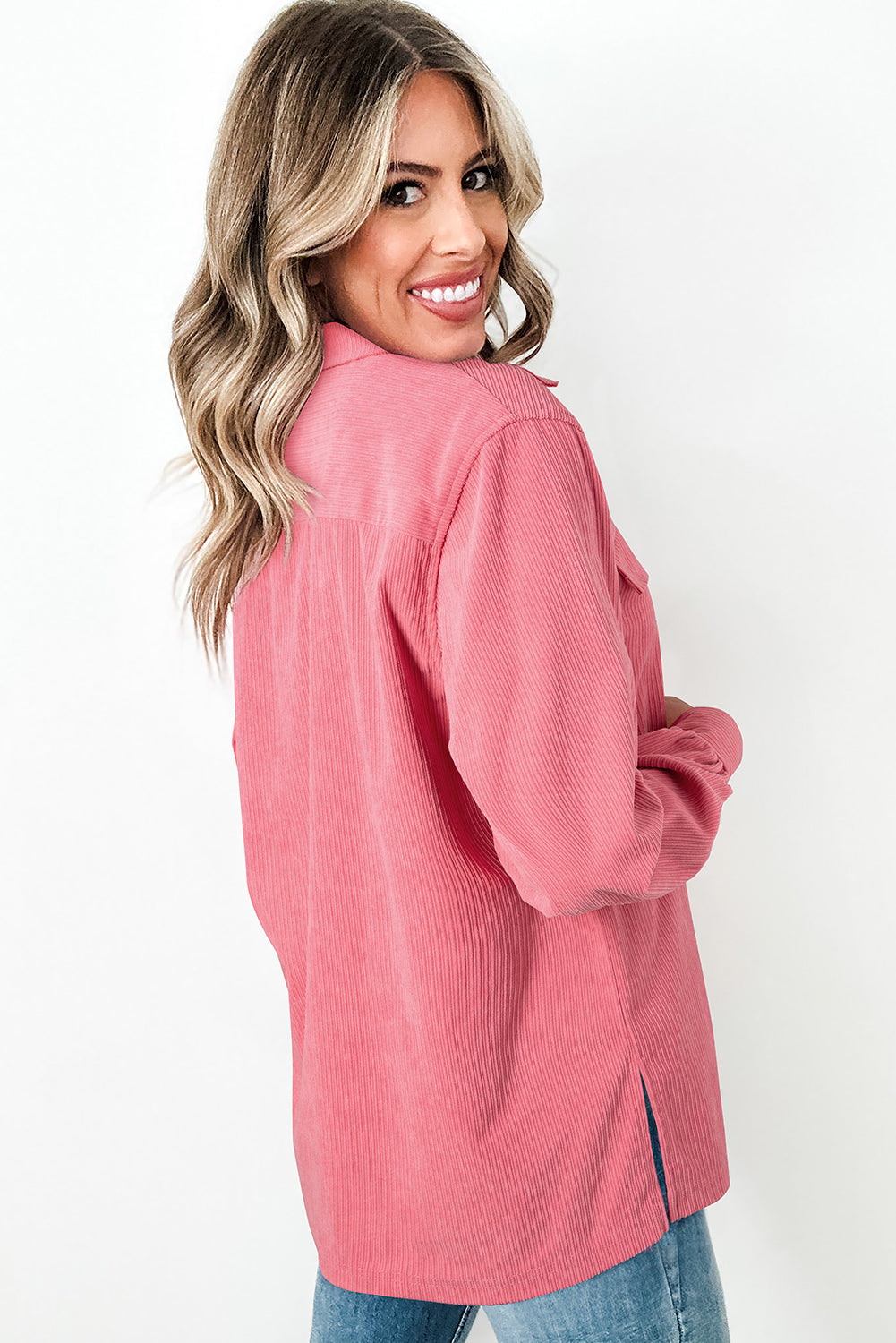 Bonbon kord klappe detail knopfleiste geteilt jacke