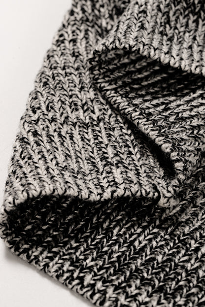 Schwarzer neutraler colorblock pullover zum binden