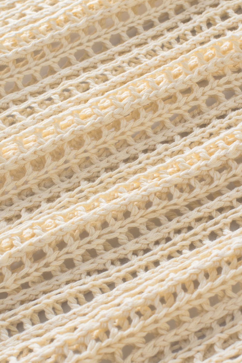 Apricot fischnetz strick gerippt rundhalsausschnitt kurzarm pullover tee