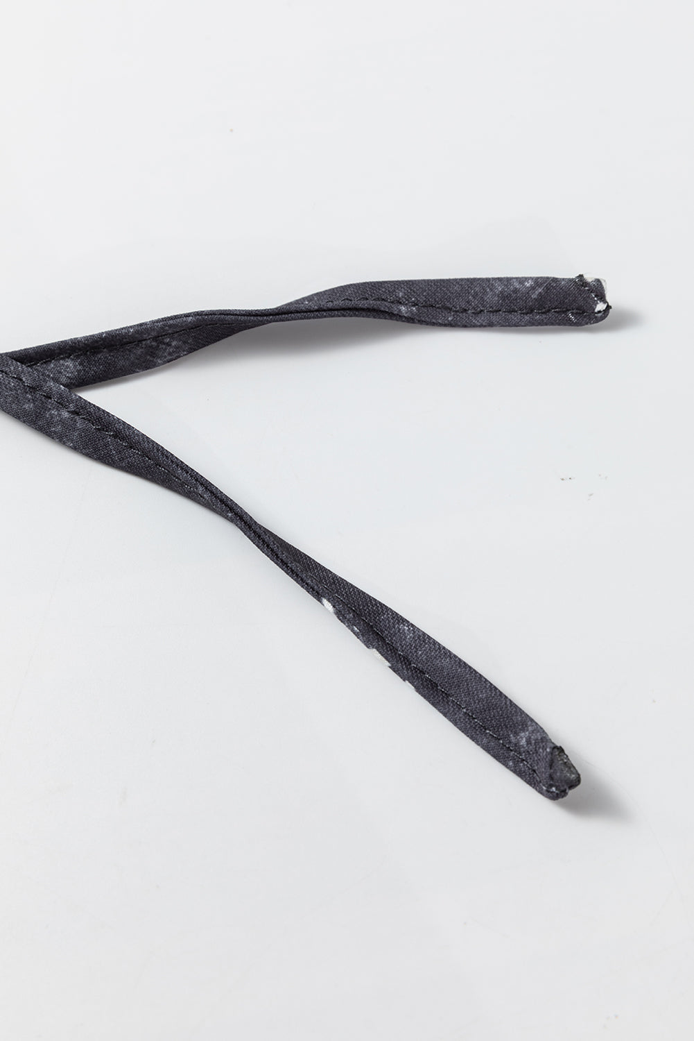 Schwarze, böhmische, bedruckte hose mit weitem bein und kordelzug