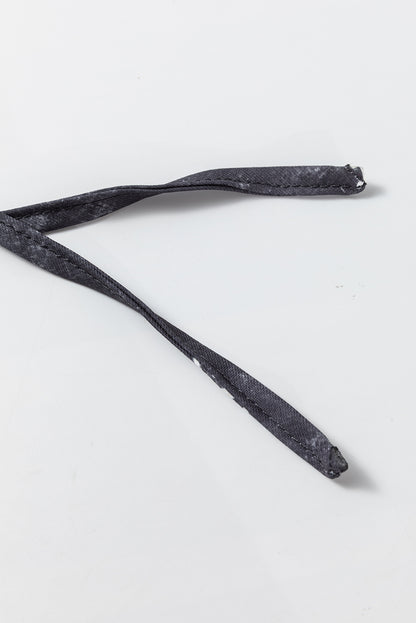 Schwarze, böhmische, bedruckte hose mit weitem bein und kordelzug