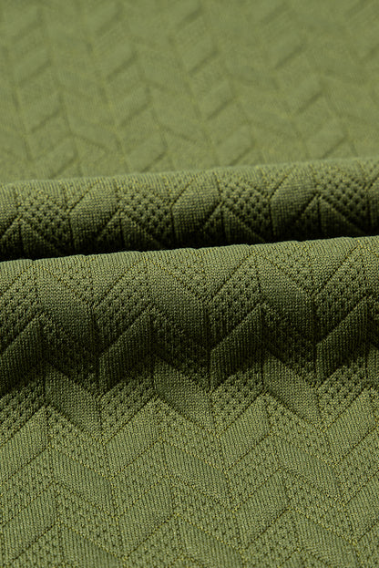 Dschungel grün solide strukturierte raglanärmel pullover sweatshirt