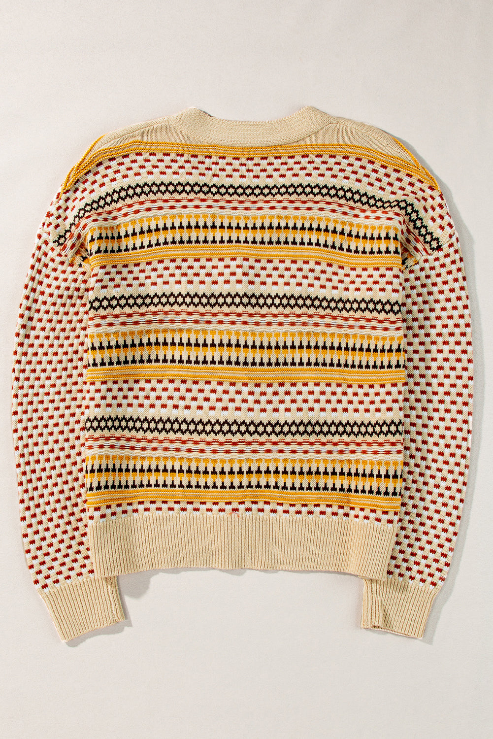 Khaki geknöpfter v-ausschnitt gekürzte strickjacke