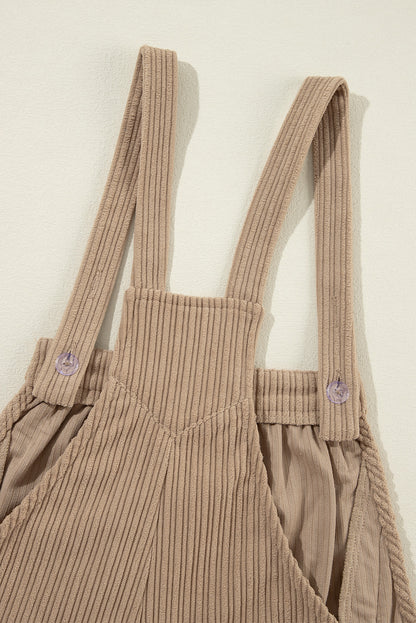 Grauer morn solid pocketed loose fit cord overall
