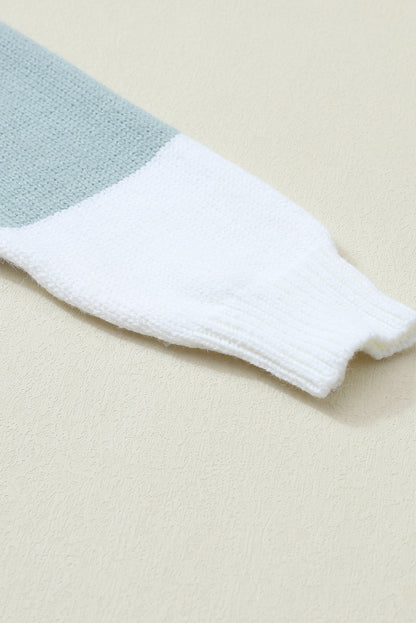 Grüner colorblock-streifen-cardigan mit offener vorderseite