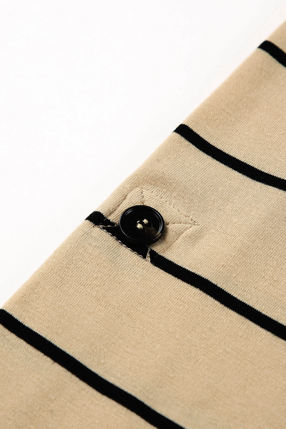 Apricot Gestreiftes Lässig geschlitztes langes Kleid