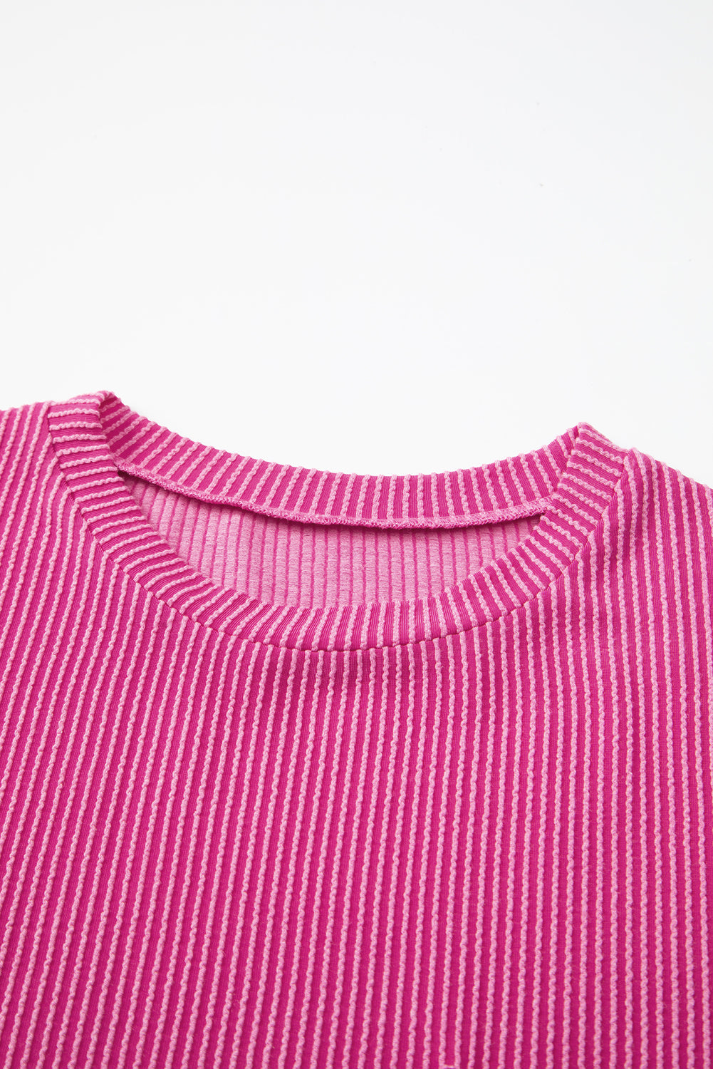 Rosa corded knit pocketed loose fit t shirt